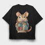 Patchwork Mouse Jacket, Tricou Oversize Barbati (Unisex)