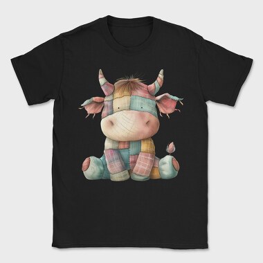 Patchwork Cow Watercolor, Tricou Barbati (Unisex)