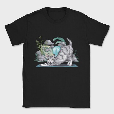 Pawsome Cat Yoga, Tricou Barbati (Unisex)