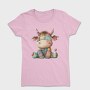 Patchwork Cow Watercolor, Tricou Femei
