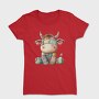 Patchwork Cow Watercolor, Tricou Femei
