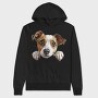 Peeping Jack Russel, Hanorac Oversize Barbati (Unisex)