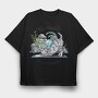Pawsome Cat Yoga, Tricou Oversize Barbati (Unisex)