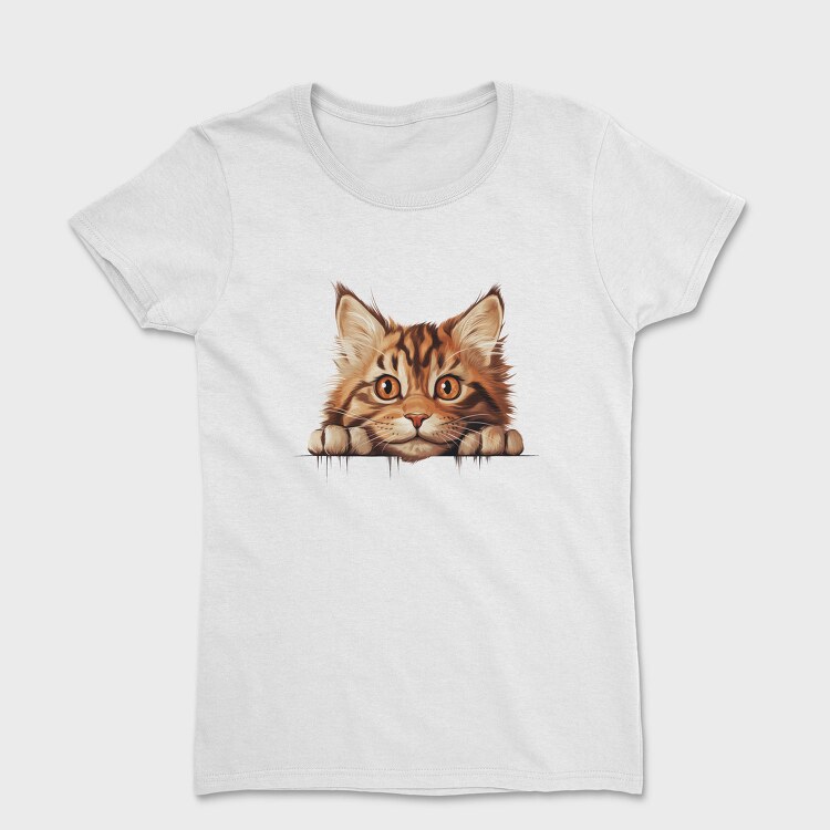 Peeping Maine Coon, Tricou Femei