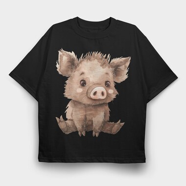 Piglet Tattoo Art, Tricou Oversize Barbati (Unisex)