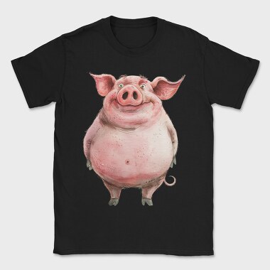 Pig Smiling Face, Tricou Barbati (Unisex)