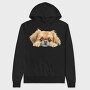Pekingese Peeking Face, Hanorac Oversize Barbati (Unisex)