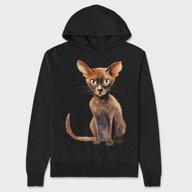 Peterbald Sitting Cat, Hanorac Oversize Barbati (Unisex)