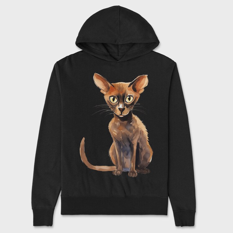 Peterbald Sitting Cat, Hanorac Oversize Barbati (Unisex)