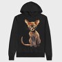 Peterbald Sitting Cat, Hanorac Oversize Barbati (Unisex)