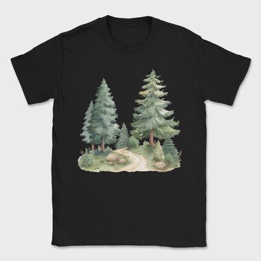 Pine Trees Forest, Tricou Barbati (Unisex)