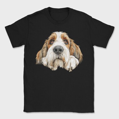 Petit Basset Griffon Vendeen Peeking, Tricou Barbati (Unisex)