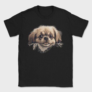 Pekingese Peeking, Tricou Barbati (Unisex)