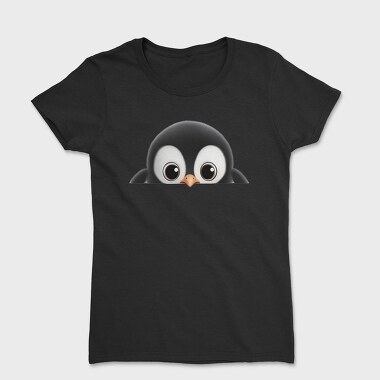 Peeping Penguin Face, Tricou Femei