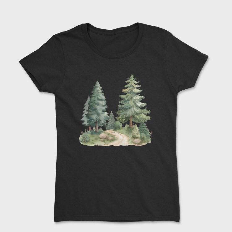 Pine Trees Forest, Tricou Femei
