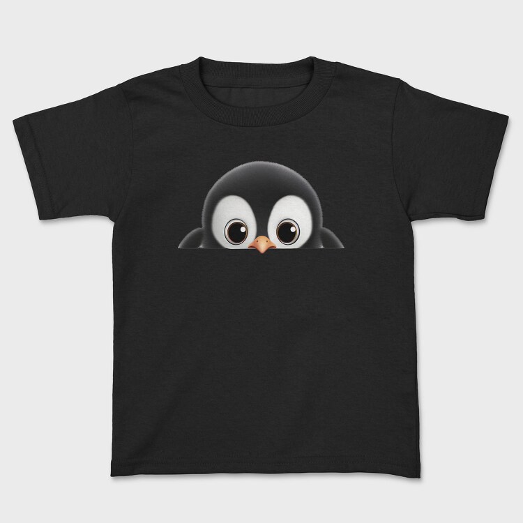 Peeping Penguin Face, Tricou Copii
