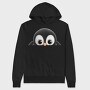 Peeping Penguin Face, Hanorac Oversize Barbati (Unisex)
