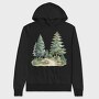 Pine Trees Forest, Hanorac Oversize Barbati (Unisex)