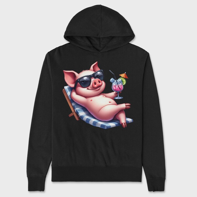 Pig Sunglasses Cocktail, Hanorac Oversize Barbati (Unisex)