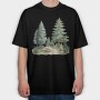 Pine Trees Forest, Tricou Oversize Barbati (Unisex)
