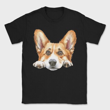 Pembroke Welsh Corgi Peeking Face, Tricou Barbati (Unisex)