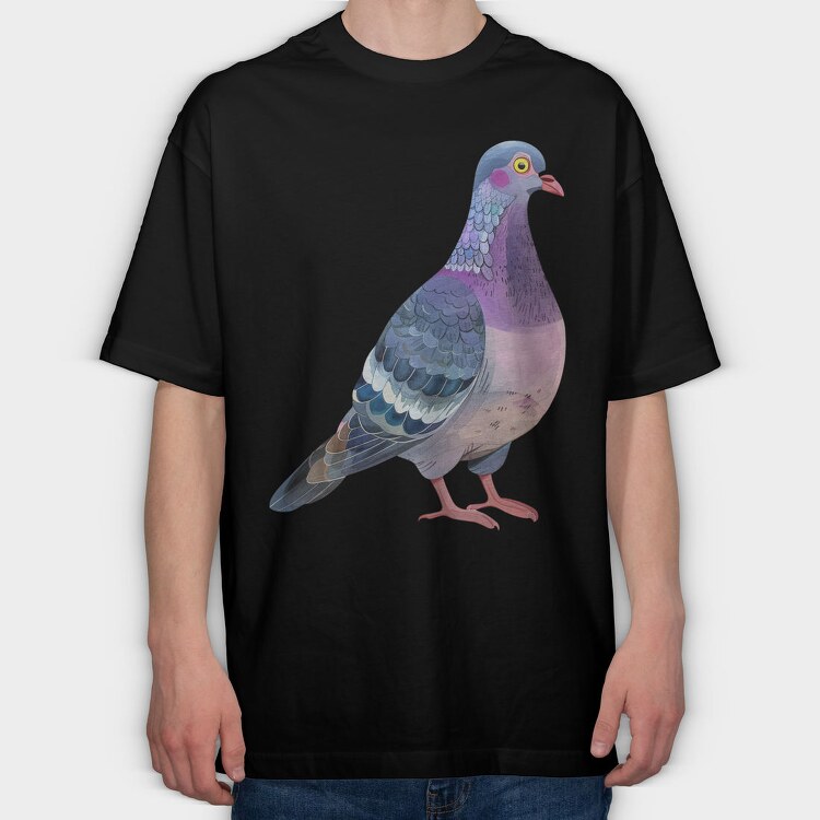 Pigeon Feather Art, Tricou Oversize Barbati (Unisex)
