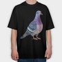 Pigeon Feather Art, Tricou Oversize Barbati (Unisex)