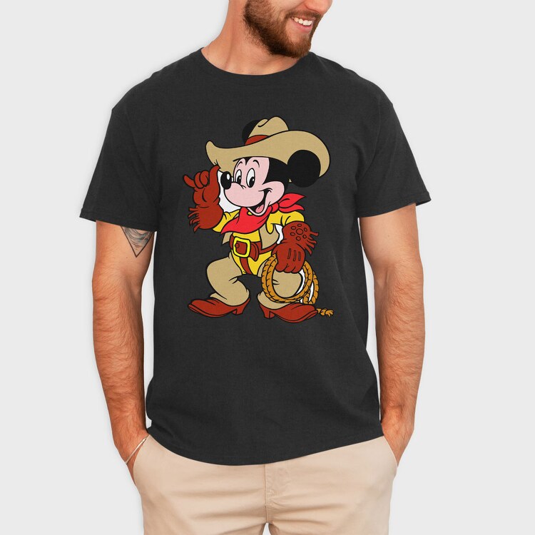 Cartoon Retro Mickey Mouse 4, Tricou Barbati (Unisex)