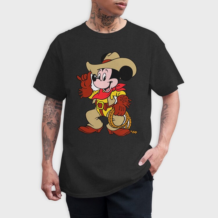Cartoon Retro Mickey Mouse 4, Tricou Barbati (Unisex)