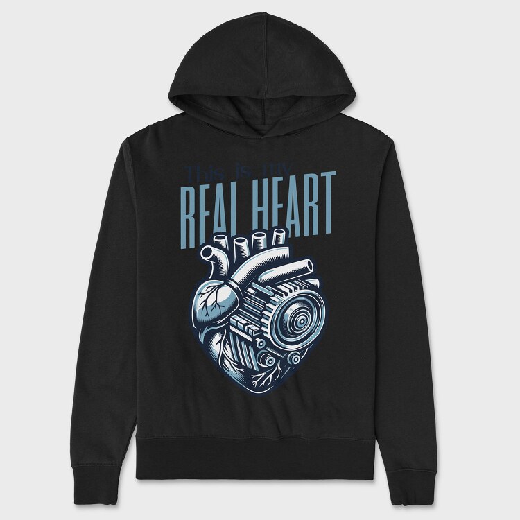 Mechanical Heart Anatomy Real Heart, Hanorac Oversize Barbati (Unisex)