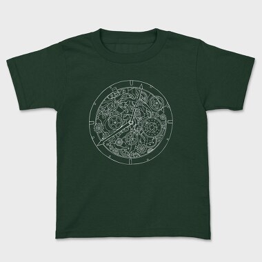 Mechanical Watch Line Art, Tricou Copii