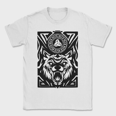 Wolf Animal And Celtic Symbol Tribal, Tricou Barbati (Unisex)