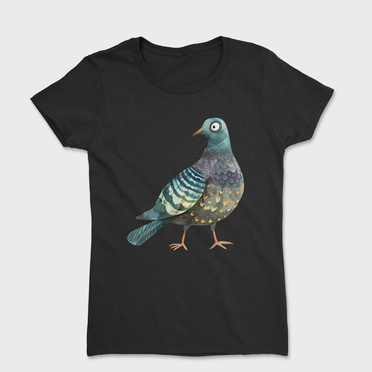 Pigeon Feathers Art, Tricou Femei