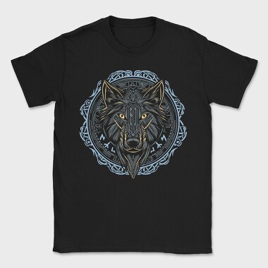 Wolf With Runes, Tricou Barbati (Unisex)