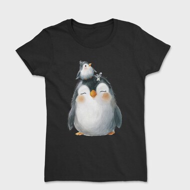 Penguin Bird Stack, Tricou Femei