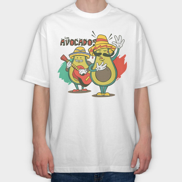 Mariachi Mexican Avocados, Tricou Oversize Barbati (Unisex)