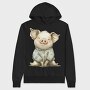 Piggie Floral Cutie, Hanorac Oversize Barbati (Unisex)