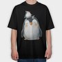 Penguin Bird Stack, Tricou Oversize Barbati (Unisex)