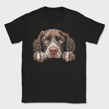 Peering Spaniel Peek, Tricou Barbati (Unisex)