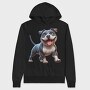 Pitbull Smiling Face, Hanorac Oversize Barbati (Unisex)
