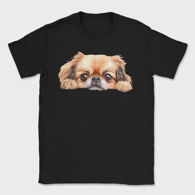 Pekinese Peeking Face, Tricou Barbati (Unisex)