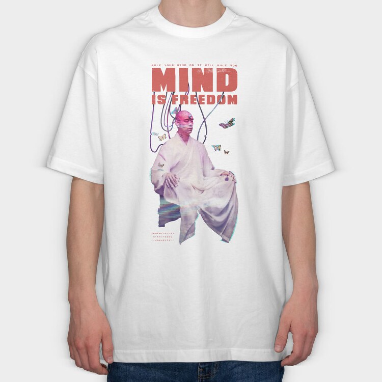 Cyborg Mind, Tricou Oversize Barbati (Unisex)