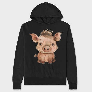 Piglet Sleepy Cute, Hanorac Oversize Barbati (Unisex)