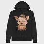 Piglet Sleepy Cute, Hanorac Oversize Barbati (Unisex)
