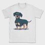 Dachshund, Tricou Barbati (Unisex)
