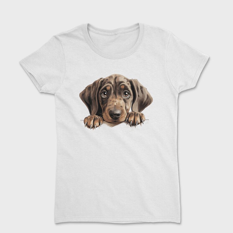Plott Hound Peeking, Tricou Femei