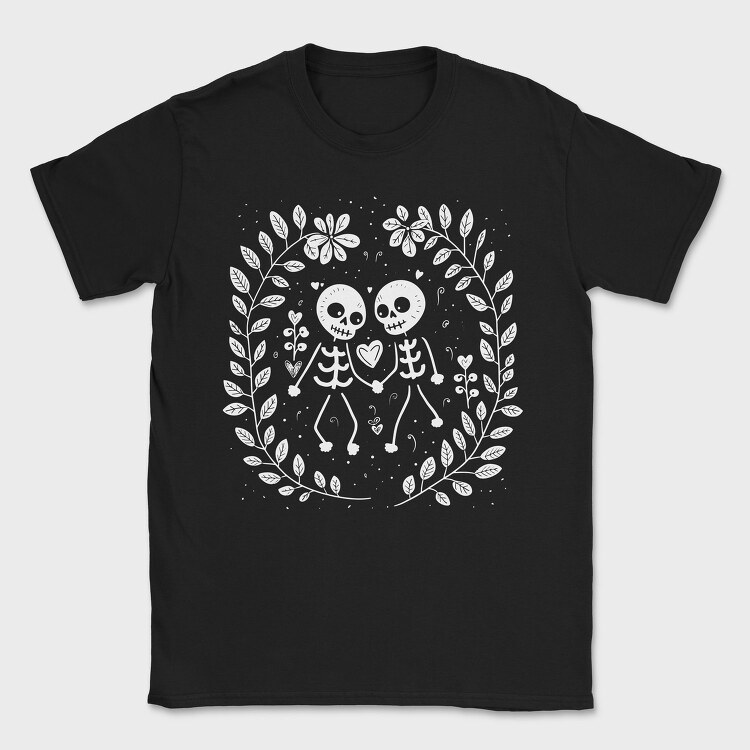 Cute Skeletons in Love, Tricou Barbati (Unisex)