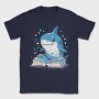 Cute Shark Reading, Tricou Barbati (Unisex)
