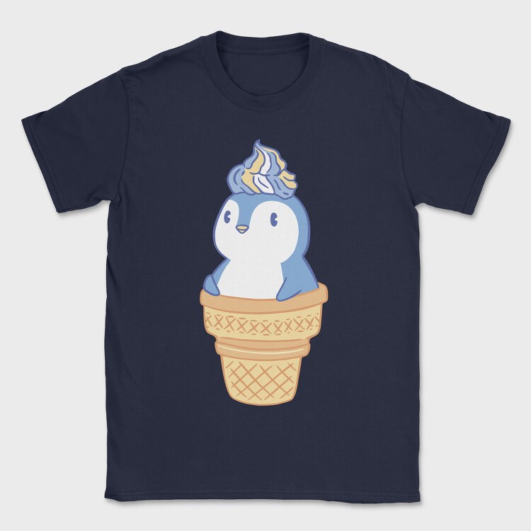 Cute Penguin Ice Cream, Tricou Barbati (Unisex)