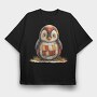 Penguin Patchwork Quietly, Tricou Oversize Barbati (Unisex)